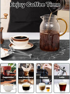 SUEH DESIGN Coffee Mat, Absorbent Dish Drying Mat 23.6 x 15.7 in Quick Dry Coffee Mat Large Drying Mats for Kitchen Counter Coffee Bar, Marble Black