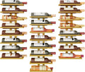 Hoctieon 3-Set 8 Tier Wall Mount Wine Rack (24 Tiers), Wall Racks for Wine Bottles Display and Storage, Hanging Bottle Organizer for Living Room, Dining Room, Wine Cellar, Bar, Gold