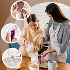 1 Pc Cupcake Batter Dispenser Pancake Mix Dispenser 4 Cups with Squeeze Handle Tools for Pancake, Cupcake, Cookie, Cake, Waffles, Ice Cream Baking Gifts for Kitchen Housewarming (Purple Red)