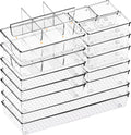 Criusia Drawer Organizer - 18 Pack Clear Large Kitchen Drawer Organization Trays, Non-Slip Dividers for Makeup, Jewelry, Utensils, Office, Bedroom, Bathroom