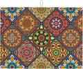 Retro Dish Drying Mat for Kitchen Counter Mandala Colorful Dish Drainer Rack Mats Boho Decor Washable Absorbent Reversible Microfiber Drying Pad Kitchen Accessories 18"x24"