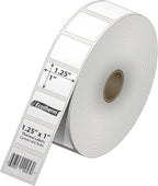 1.25" x 1" Thermal Labels | 6 Rolls | 14040 Labels | fits Zebra, Godex, Arkscan, iDPRT, Offnova Thermal Label Printers and More | Blank White Adhesive Stickers by Ecotherm