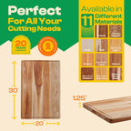 Riveira Teak Wood Cutting Board – Gourmet Teak Grandeur: 20 x 30 Wooden Cutting Board – Natural Wooden Cutting Boards For Kitchen Decorative – Innovative Juice Grooves Teak Wooden Chopping Board