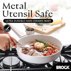 THE ROCK SOHO 11-Inch Ceramic Non Stick Frying Pan – Nothing Sticks, Never Warps, Lasts Longer, Non Toxic Skillet with Heat-Resistant Handle, PTFE PFOA & PFAS Free, Oven & Dishwasher Safe, Cream