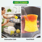 HOMERHYME Heavy Duty Scrub Sponges 24 Pack, Double-Side Design, Long-Lasting Kitchen Sponges, High Density Dish Sponge.