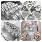Silver Edible Glitter Spray - 10g Edible Silver Glitter for Cakes Food Grade Metallic Shimmer Powder Cake Sprinkles for Cookie Decorating Chocolate Strawberry