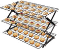 ShellKingdom 3 Tier Collapsible Cooling Rack, Outdoor Camping Picnic Shelf, Wire Cooling Rack for Baking, Cookies, Cake, Roasting, Grilling, Drying Rack