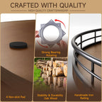 Farmhouse Oak 24" Lazy Susan Turntable Organizer for Cabinet, Round Wooden Lazy Susan Organization and Storage for Dining Table, Pantry, Kitchen, Countertop, Cupboard,Home Decor, Walnut