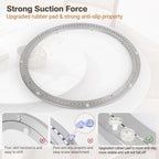 24 Inch Lazy Susan Aluminum Alloy Rotating Turntable Bearing, Non - Slip Mute Metal Bearing Swivel Plate Hardware for Dining and Workbench,880 Pounds Capacity