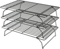 Cooling Racks for Cooking and Baking - 3 Tier Stackable Grid Wire Baking Rack for Oven Cooking, Baking, Grilling, Roasting -Dishwasher Safe Bacon Rack