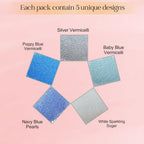 Confect Blue Sprinkles Mix – 5 Shades of Blue with Navy Dragees, Silver, Baby Blue Jimmies & White Sparkling Sugar | Edible Sprinkles for Cakes, Cupcakes & Baking | Vegan, Gluten-Free, Nut-Free, Soy-Free, Dairy-Free, Palm Oil-Free- 5 Oz