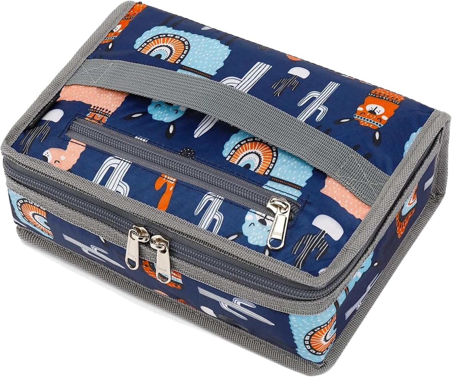 FlowFly Small Insulated Lunch box Portable Soft Bag Mini Cooler Thermal Meal Tote Kit with Handle for Work & School (Alpaca)