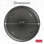 GoodCook AirPerfect Nonstick 16” Pizza Pan – Pizza Tray for Oven, Perforated Round Pizza Pan, Carbon Steel Baking Pan, Homemade, Frozen & Leftover Slices