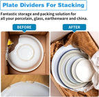 Imncya Plate Separators Storage, Set Of 60 And 3 Different Size, Thick and Premium Soft Felt Plate Dividers For China, Dish, Coffee Saucers Protecting and Stacking