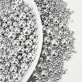 Silver Pearl Sugar Sprinkles for Cake Decorating, 150g/5.29oz Mix Size, Edible Candy Pearls, Cake Decorations, Cupcakes & Cake Toppers, Holiday, Wedding Party, Easter, Christmas Supplies