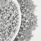 Silver Pearl Sugar Sprinkles for Cake Decorating, 150g/5.29oz Mix Size, Edible Candy Pearls, Cake Decorations, Cupcakes & Cake Toppers, Holiday, Wedding Party, Easter, Christmas Supplies