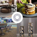 4Pack 5.5" Lazy Susan Hardware 5/16" Thick Round Rotating Bearing Plate, Silver Swivel Plate Base 300lbs Capacity Lazy Susan Turntable Bearing Base for Rotating Table, Serving Tray, Kitchen