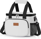 Lifewit Medium Lunch Bag Insulated Lunch Box Soft Cooler Cooling Tote for Adult Men Women, Sliver Gray 12-Can (9L)