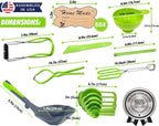 Supa Ant Canning Supplies - US Assembled Certified Food Grade Stainless Steel Canning Kit with XL Ladle, Wide Kitchen Funnel, Jar Lifter and Wrench, Bubble Popper/Measurer, Lid Lifter, Kitchen Tongs