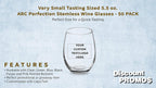 Custom Stemless Wine Glasses by ARC 5.5 oz. Set of 50, Personalized Bulk Pack - Perfect for Hotel, Bar, Restaurant or Lounge - Black