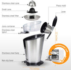 Electric citrus juicer with high juice yield | Orange juicer squeezer 200W + 2 cones I Exprimidor de limones electrico Small juicers machine mini for citrus lemon Esprimidoras naranjas jugo