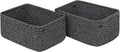 CubesLand Mixed Black Baskets Bins for Organizing,Small Woven Storage Baskets for Shelves,Cute Closet Cube Bins Set 2,Baby Nursery Cube Organizer Toys Basket Bin,Home Decor Organization Bins