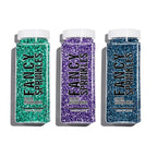 Fancy Sprinkles Sugar Nest Set, Pearlescent, Sparkly Sugar Crystals (Amethyst Purple, Emerald Green and Kyanite Blue) (8 OZ)