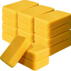 Tioncy 12 Pcs Large Sponges Bulk 7.5 x 5.5 x 1.9 Inch Grouting Car Wash Foam Cleaning and Washing Sponge Commercial Foam Large All Purpose for Cleaning Dishes Car Tile Bike (Yellow)
