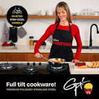 Guy Fieri's Flavortown 8" Stainless Steel Fry Pan - Premium Three-Layer Skillet, Oven-Safe up to 500F