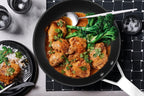 MsMk 12 1/2 inch Non Stick Frying Pan with Lid,Titanium and Ceramic Nonstick Large Skillet，Stay-Cool Handle,Scratch-resistant,Non-Toxic,Induction，Dishwasher Safe, Oven Safe to 700°F