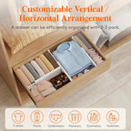 Lifewit 5 Pack Drawer Dividers Plastic 4" High, 13.5-22" Adjustable Drawer Organizers for Clothes, Expandable Dresser Separators in Bedroom/Bathroom/Kitchen/Fridge/Office Organization and Storage