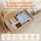 Lifewit 12 Pack Drawer Dividers Plastic 4" High, 13.5-22" Adjustable Drawer Organizers for Clothes, Expandable Dresser Separators in Bedroom/Bathroom/Kitchen/Fridge/Office Organization and Storage