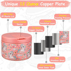 12oz Insulated Vacuum Food Jar with Buckle Lid Wide Mouth Soup Thermo for Hot Food Kids Leakproof Stainless Steel Lunch Container (Pink-Horse)