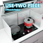2 PCS Stove Grease Splatter Screens Guard | Range Backsplash Splatter Guard for Wall | 2 Sided Foldable Splash Shield Metal Panel Protector for Cooking, Stainless Steel, 15.7 X 15.7 X 15.7 Inches