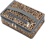 FlowFly Small Insulated Lunch box Portable Soft Bag Mini Cooler Thermal Meal Tote Kit with Handle for Work & School, Leopard