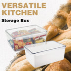 Tiawudi 2 Pack Large Bread Box for Kitchen Countertop, Airtight Bread Storage Container for Homemade Bread and Bakery Loaf, Plastic Bread Keeper, 11.6 Qt / 11L Each
