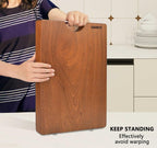 Real Solid Wood Cutting Board- Single Piece Wooden Cutting Board No Splicing&Glue, Sapele Wood Cutting Boards Of 17.7 * 11.8 * 1.2in Heavy Duty