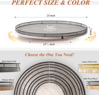 21" Lazy Susan Wood Turntable Organizer for Kitchen Decor, Farmhouse Round Wooden Lazy Susan Organization and Storage for Cabinet, Dining Table, Pantry, Bathroom, Countertop, Centerpiece, Home Decor