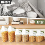 Cereal Storage Container 1Pack,61oz/1.8L Airtight Food Storage Containers With Lids,Organizers Storage With Measuring Cup for Beans,Sugar,Rice,Nuts,Snacks,Pet Food,Candy (Green, 1Pack Medium Size)