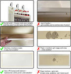 over the door organizer, Solid Bamboo Board (Not Plastic!) 6-Tier Heavy Duty 75LB, 12 Side Pockets, 3 Reinforced Hooks & Anti-Slip Pads, Waterproof & Washable, No Sagging, No Door Damage,Ivory