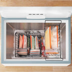 iSPECLE 10 Pack Freezer Bags - 3 Pack Gallon Bags 4 Pack Sandwich Bags 3 Pack Snack Bags BPA-Free Reusable Freezer Bags with Stand-Up Bottom and Label, Leakproof to Keep Frozen Food Fresh, Orange