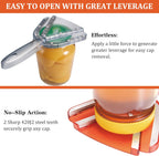 Jar Opener for Weak Hand & Seniors with Arthritis,Easy Twist Off Bottle Caps,Patent | Unique Kitchen Gadgets, Christmas Gifts for Elderly/Women/Men (Black)