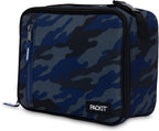 PackIt Freezable Classic Lunch Box, Sporty Camo Charcoal Navy, Built with EcoFreeze Technology, Collapsible, Reusable, Zip Closure With Zip Front Pocket and Buckle Handle, Desgined for Lunches