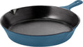 Utopia Kitchen Cast Iron Frying Pan 8 Inch, Cast Iron Chefs Pan, Pre Seasoned Skillet, Safe Grill Cookware for Indoor & Outdoor Use, Teal