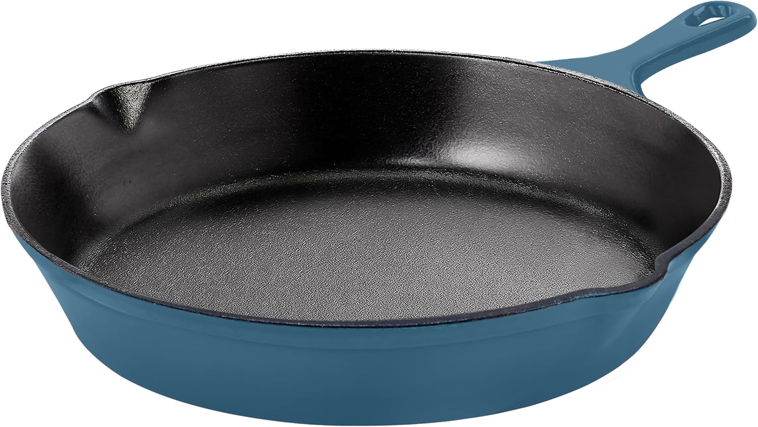 Utopia Kitchen Cast Iron Frying Pan 8 Inch, Cast Iron Chefs Pan, Pre Seasoned Skillet, Safe Grill Cookware for Indoor & Outdoor Use, Teal