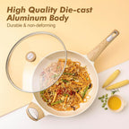 SENSARTE Ceramic Cookware Sets, Pots and Pans Set Non stick, Non toxic Healthy Induction Cookware, 26 Pcs Nonstick Kitchen Cooking Set, w/Frying Pans Set, Saucepans Set