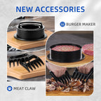 Electric Meat Grinder,3000 Max Stainless Steel Meat Mincer with 2 Blades,3 Grinding Plates,Food Pusher,Meat Claw,Sausage Stuffer Tubes & Kubbe Kit for Home & Kitchen Using