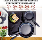 Alva Energy 8" & 11" Ceramic Nonstick Frying Pan Set – PFAS/PTFE-Free – Induction, Gas & Electric Compatible – Lightweight with Stay-Cool Handles – Even Heating, Dishwasher Safe
