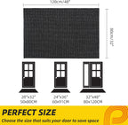 JSEI Dirt Trapper Door Mat 32"x48" Non-Slip Washable Entrance Mat, Dog Doormats, Absorbent & Fade-Resistant Floor Mats, Low Profile Welcome Mats for Entryway, Front Door, and Inside Entrance, Black
