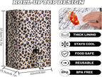 Insulated Foldable Lunch Bag- Lightweight Portable with Adjustable Shoulder Strap Lunch Box for Men, Women, Office, Work, Picnic, Hiking and Beach (Leopard(Soft Fabric))